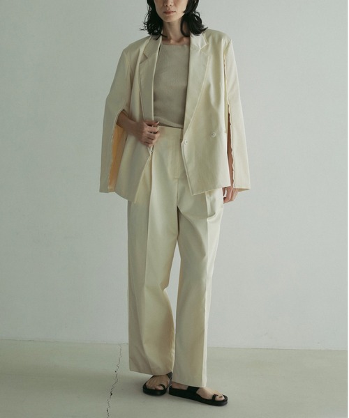 anuke ジャケット テーラードジャケット Satin Slit Jacket レディース