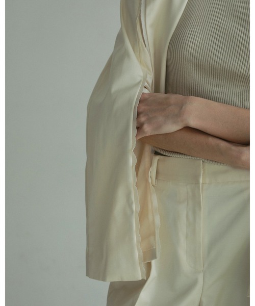 anuke ジャケット テーラードジャケット Satin Slit Jacket レディース