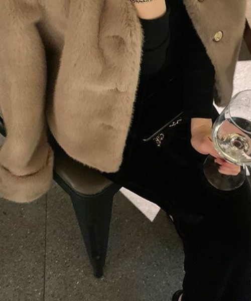 deux amour ジャケット テーラードジャケット 前ボタンVネックエコ