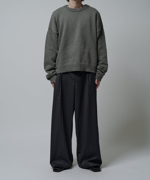 Lui's（ルイス） セーター ニット クロップドクルーネックニット