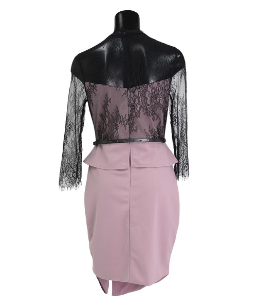 Tika（ティカ） ドレス キャバドレス ミニ タイト 五分袖 フラワー