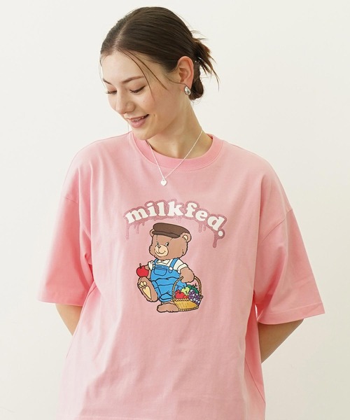 tシャツ GLITTER BEAR FRUIT WIDE S/S TEE レディース