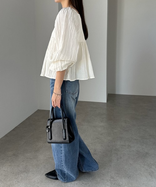 ボリューミーペプラムトップス ボリュームペプラムトップス(F BLACK): TOPS