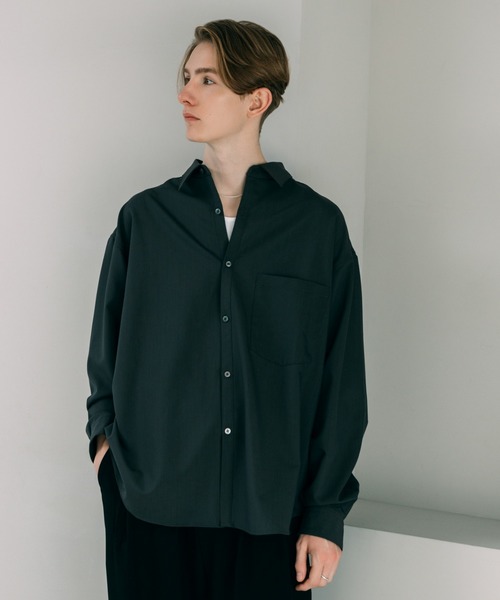 美品　レリューム　24SS リネン100% オーバーサイズ　シャツ　ゆったり LURAKU シャツ 「LURAKU」oversized shirts / オーバーサイズ