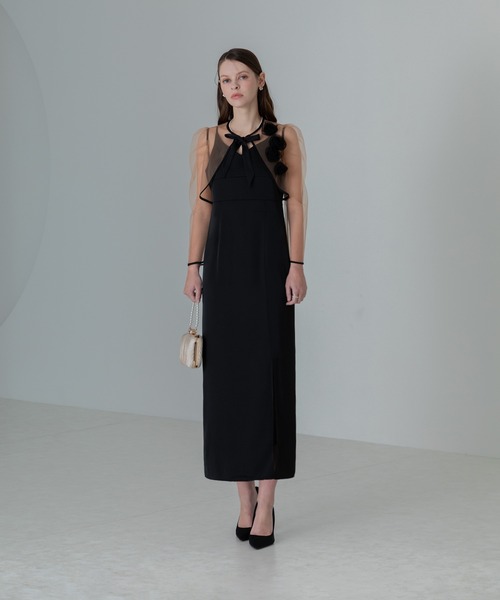 Leja ドレス 「LEJA」ローズボレロシアースリーブIラインドレス