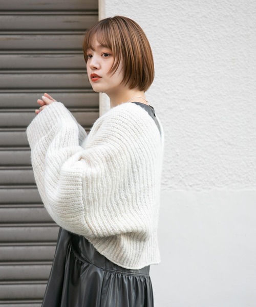 「KBF」 ニットボレロ ONE ブルー系その他 レディース_画像3