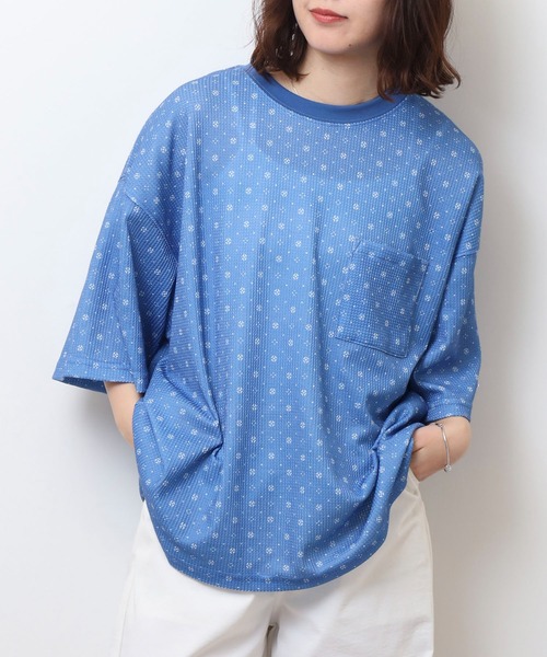 JEMORGAN（ジェーイーモーガン） tシャツ 総柄ワッフル 半袖ポケT