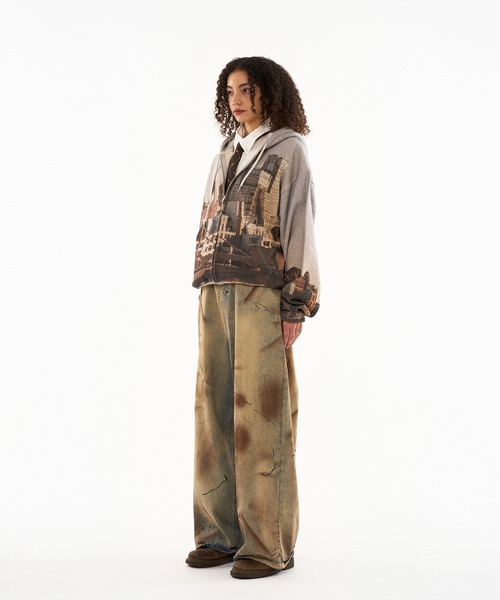 WISH FOR EVER パーカー CLASSIC DESIGN DOUBLE ZIP PARKER