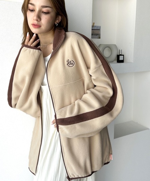 「Java」 ジップアップブルゾン X-LARGE アイボリー レディース_画像9
