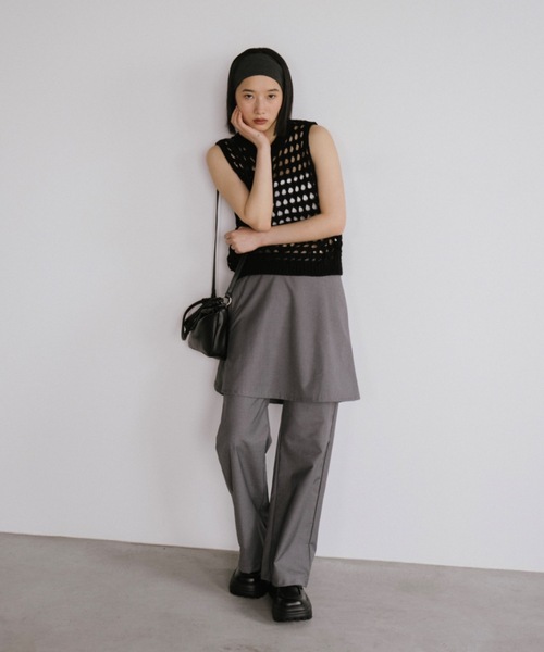 セール】スカートレイヤードパンツ / Skirt Layered Pants