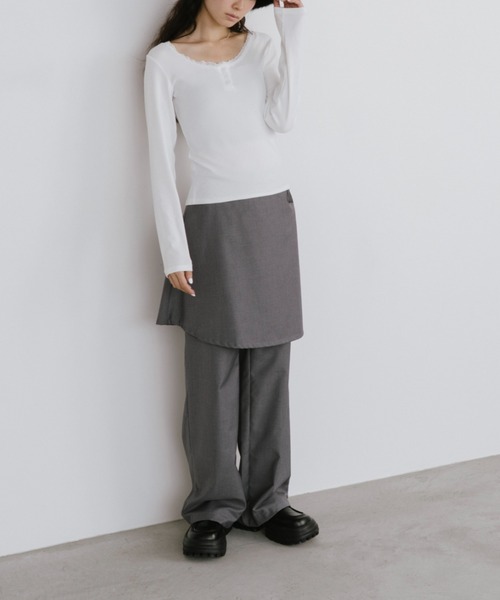 duei（デュイ） スラックス パンツ スカートレイヤードパンツ