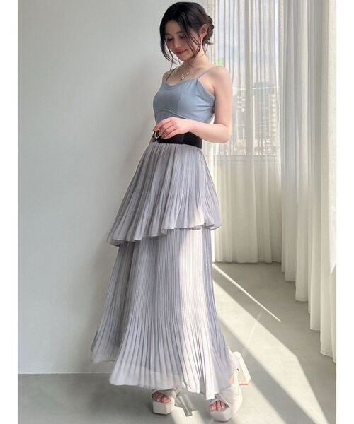 RESEXXY（リゼクシー） ワンピース シフォンプリーツキャミワンピース