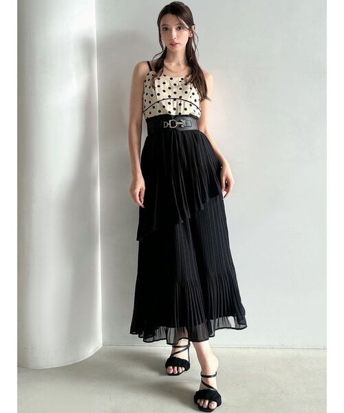 RESEXXY（リゼクシー） ワンピース シフォンプリーツキャミワンピース