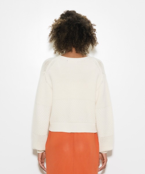 「SEAGREEN」 ニットカーディガン F グリーン レディース_画像3