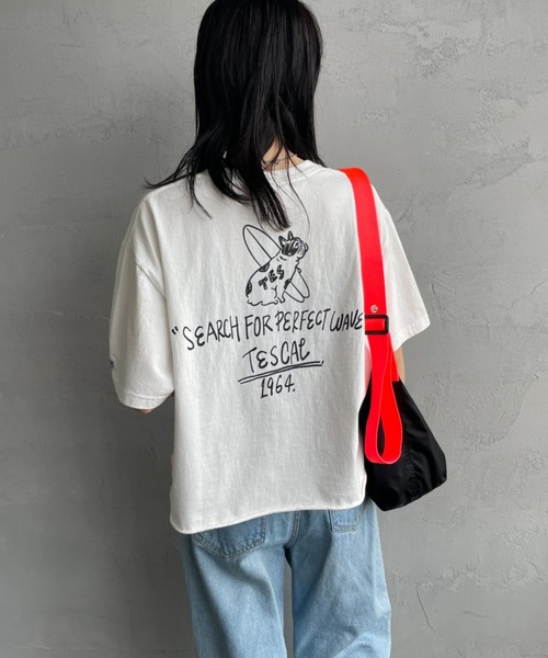 tシャツ 「THE ENDLESS SUMMER/エンドレスサマー」 別注 手書き風ロゴ BUHIバックプリント カットオフTシャツ レディース THE ENDLESS SUMMER/エンドレスサマー] 別注 手書き風ロゴ BUHI