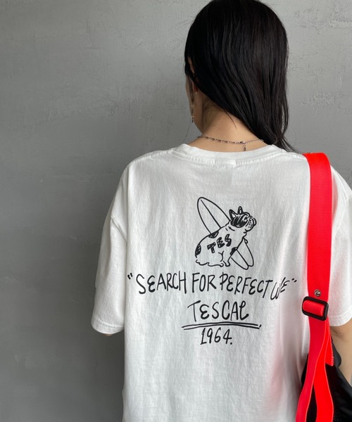 tシャツ 「THE ENDLESS SUMMER/エンドレスサマー」 別注 手書き風ロゴ BUHIバックプリント カットオフTシャツ レディース THE ENDLESS SUMMER/エンドレスサマー] 別注 手書き風ロゴ BUHI