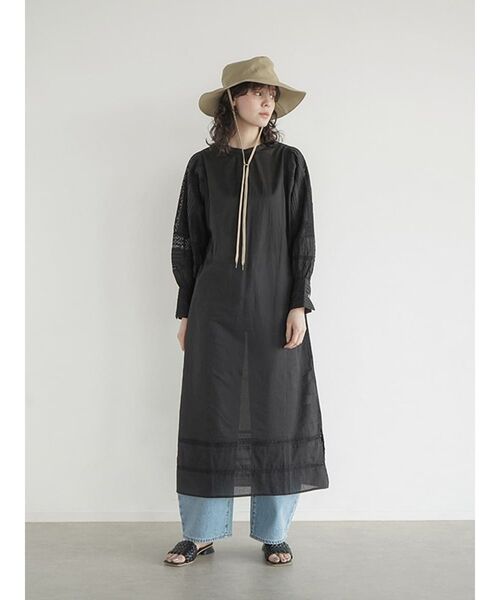 FIKA.（フィーカ） ワンピース Pintuck lace cotton onepiece