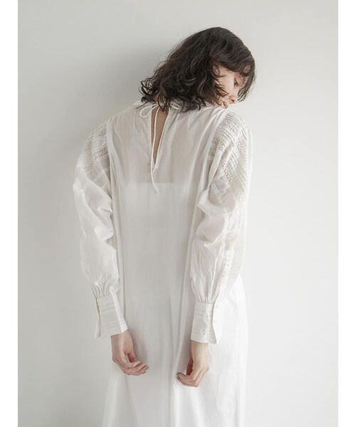 FIKA.（フィーカ） ワンピース Pintuck lace cotton onepiece