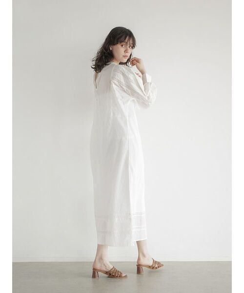 FIKA.（フィーカ） ワンピース Pintuck lace cotton onepiece