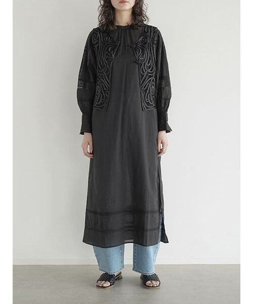 FIKA.（フィーカ） ワンピース Pintuck lace cotton onepiece