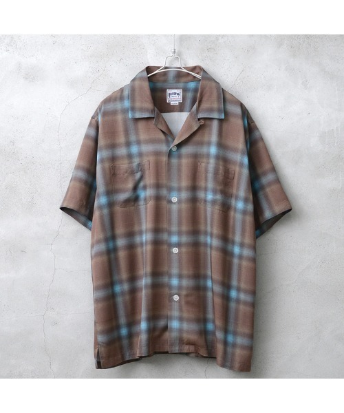 HOUSTON（ヒューストン） シャツ 41187 OMBRE S/S CHECK SHIRT