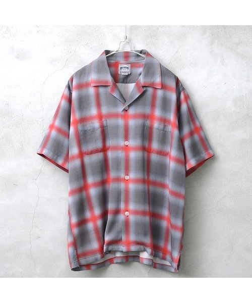 HOUSTON（ヒューストン） シャツ 41187 OMBRE S/S CHECK SHIRT