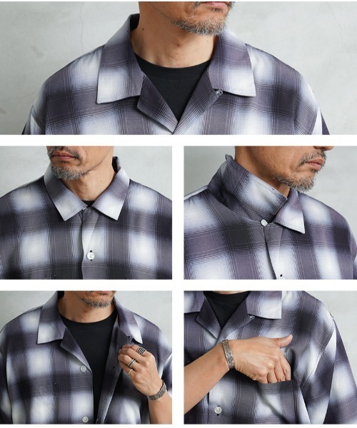 HOUSTON（ヒューストン） シャツ 41187 OMBRE S/S CHECK SHIRT