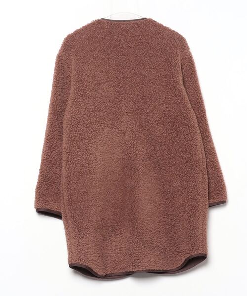 「ORCIVAL」 ノーカラーコート FREE ダークブラウン レディース_画像2