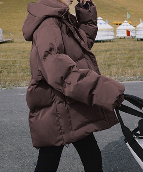 「Riff」 中綿ブルゾン M ブラウン レディース_画像8