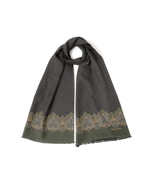 BEAMS F（ビームスF） マフラー Holliday ＆ Brown / リバーシブル