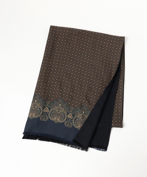 BEAMS F（ビームスF） マフラー Holliday ＆ Brown / リバーシブル