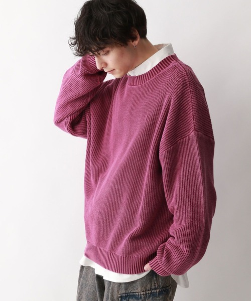 「RAGEBLUE」 長袖ニット LARGE ブルー メンズ