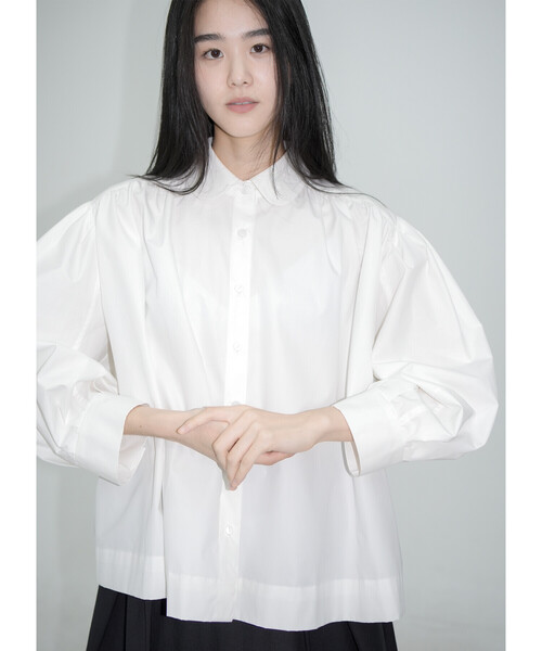 「Bshop」 「eunoia」7分袖シャツ ONE ホワイト レディース