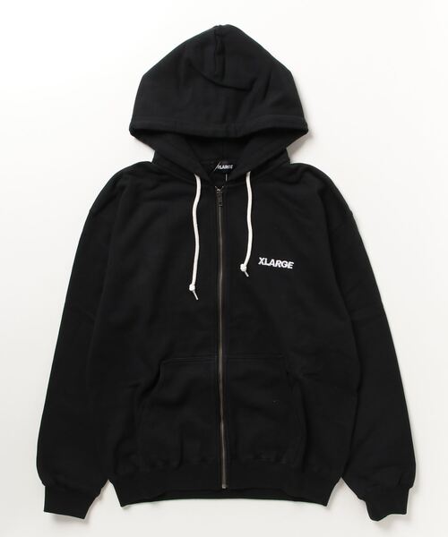 XLARGEジップパーカーL XLARGE 「XLARGE」 ジップアップパーカー L ブラック メンズ