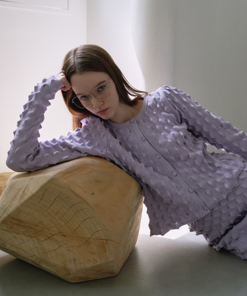 HONEY MI HONEY（ハニーミーハニー） カーディガン spiky knit puff