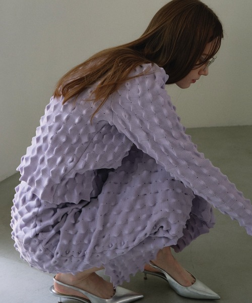 HONEY MI HONEY（ハニーミーハニー） カーディガン spiky knit puff