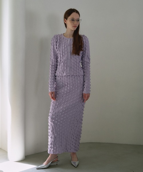 HONEY MI HONEY（ハニーミーハニー） カーディガン spiky knit puff