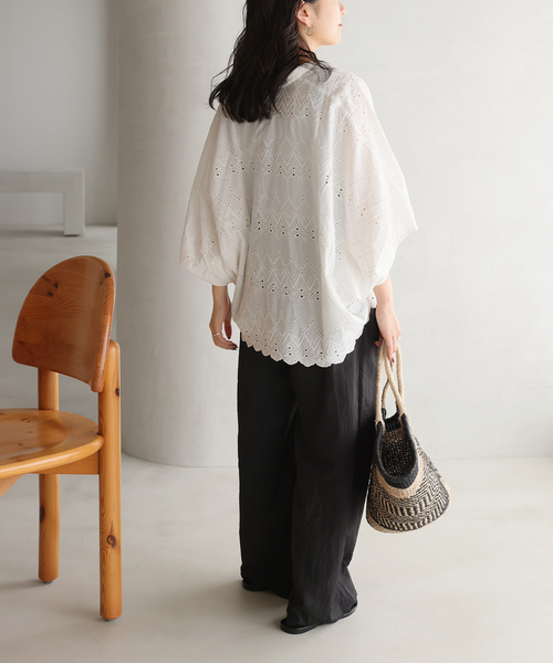 Journal standard relume コットンカットワーク刺繍シャツ ジャーナルスタンダード レリューム JOURNAL STANDARD relume