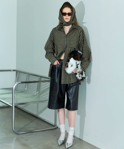 メゾンスペシャル　ブラウス MAISON SPECIAL ブラウス シャツ Oversized Shirt With Babushka