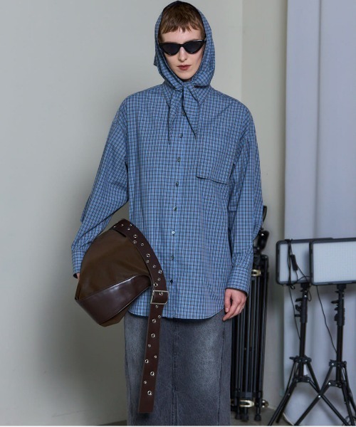 メゾンスペシャル　ブラウス MAISON SPECIAL ブラウス シャツ Oversized Shirt With Babushka
