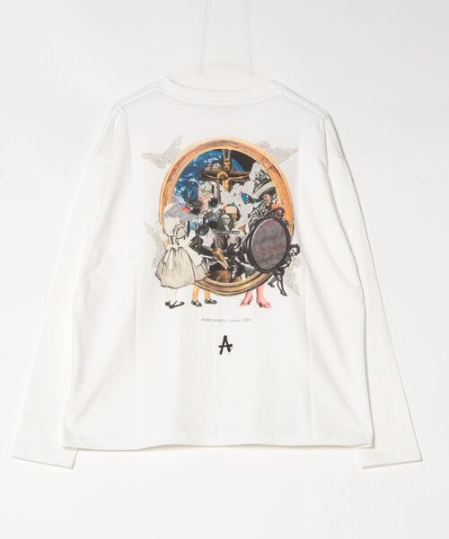 「AIVER」 長袖Tシャツ LARGE ホワイト メンズ