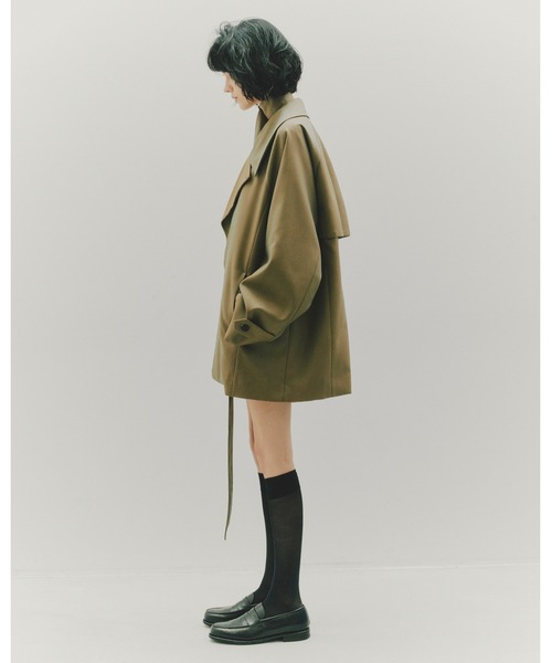 トレンチコート コート BELTED SHORT TRENCH メンズ レディースの画像