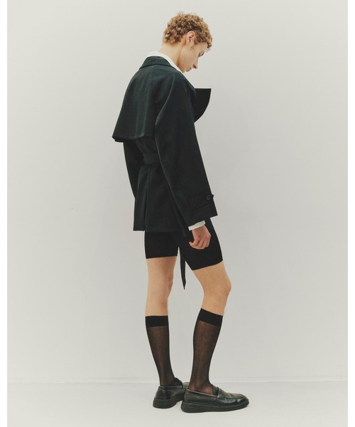 トレンチコート コート BELTED SHORT TRENCH メンズ レディースの画像