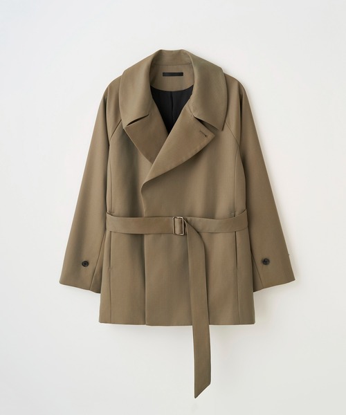 トレンチコート コート BELTED SHORT TRENCH メンズ レディースの画像