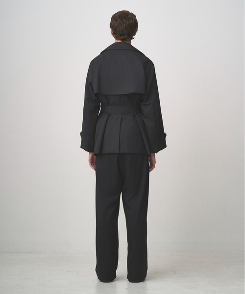 トレンチコート コート BELTED SHORT TRENCH メンズ レディースの画像