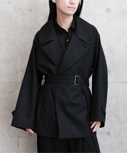 トレンチコート コート BELTED SHORT TRENCH メンズ レディースの画像