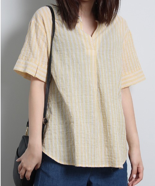 「MB mint breeze」 半袖ブラウス M グリーン レディース_画像4