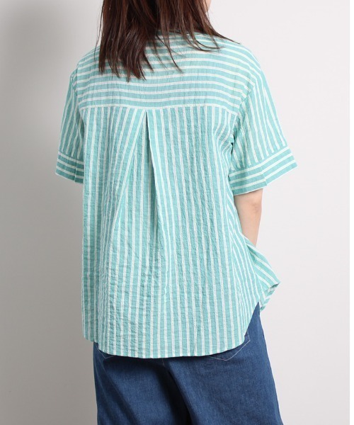 「MB mint breeze」 半袖ブラウス M グリーン レディース_画像6