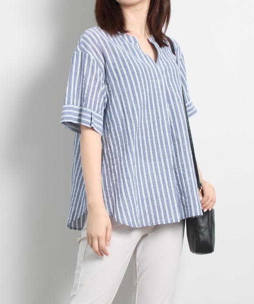 「MB mint breeze」 半袖ブラウス M グリーン レディース_画像7