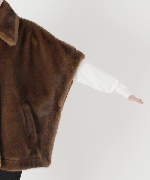 JOURNAL STANDARD ポンチョ Mink Like Fur Poncho レディース